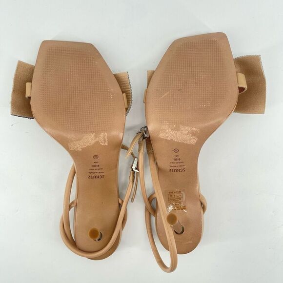 Schutz Mila GlamâHeels 9.5 â Rhinestone Bow, 4â Heel, Ankle Strap, Square Toe - Picture 10 of 17